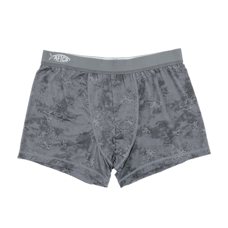 AFTCO Tackle Camo Boxer Brief Charcoal Acid Camo Small