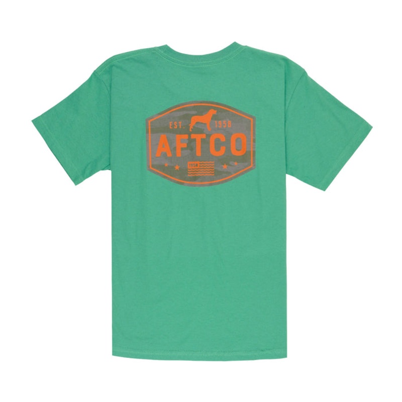 AFTCO Youth Best Friend Short Sleeve T-Shirt Kelly Youth Large