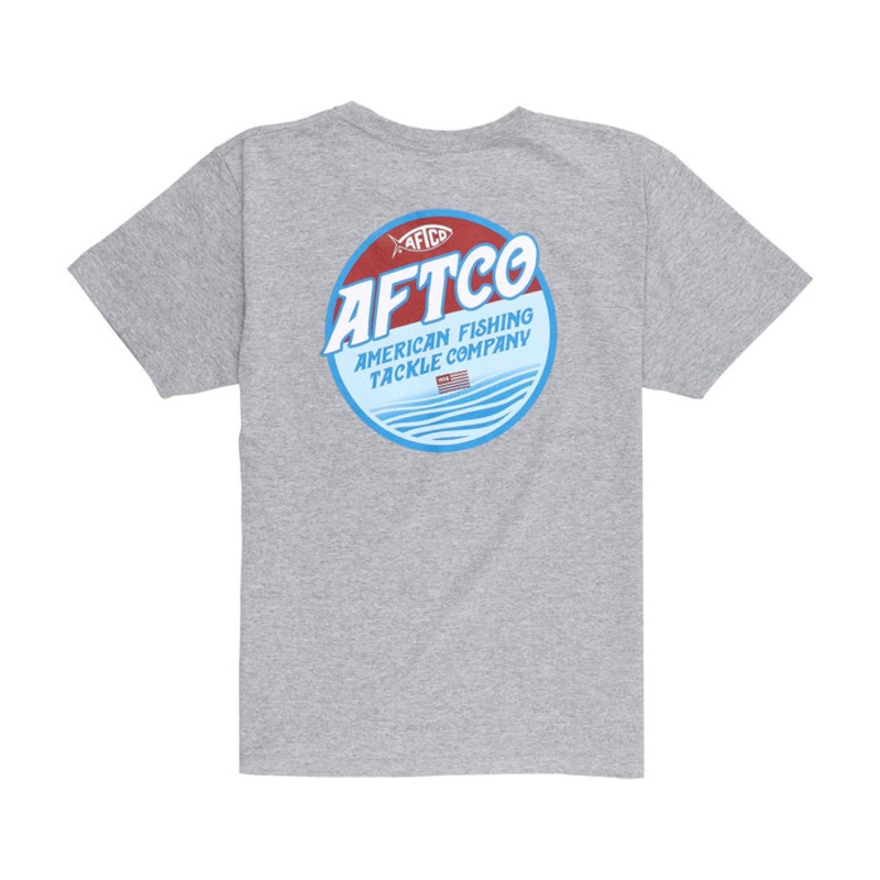 AFTCO Youth Ice Cream Short Sleeve Shirt Athletic Heather Youth Small