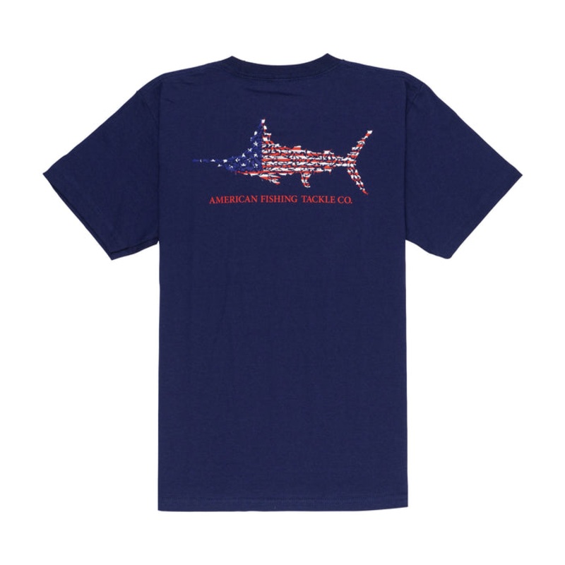 AFTCO Youth Jigfish Americana Short Sleeve T-Shirt Clearwater Youth Small