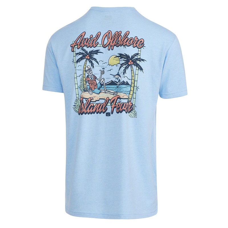 Avid Island Fever Short Sleeve T-Shirt Heather Sky Small