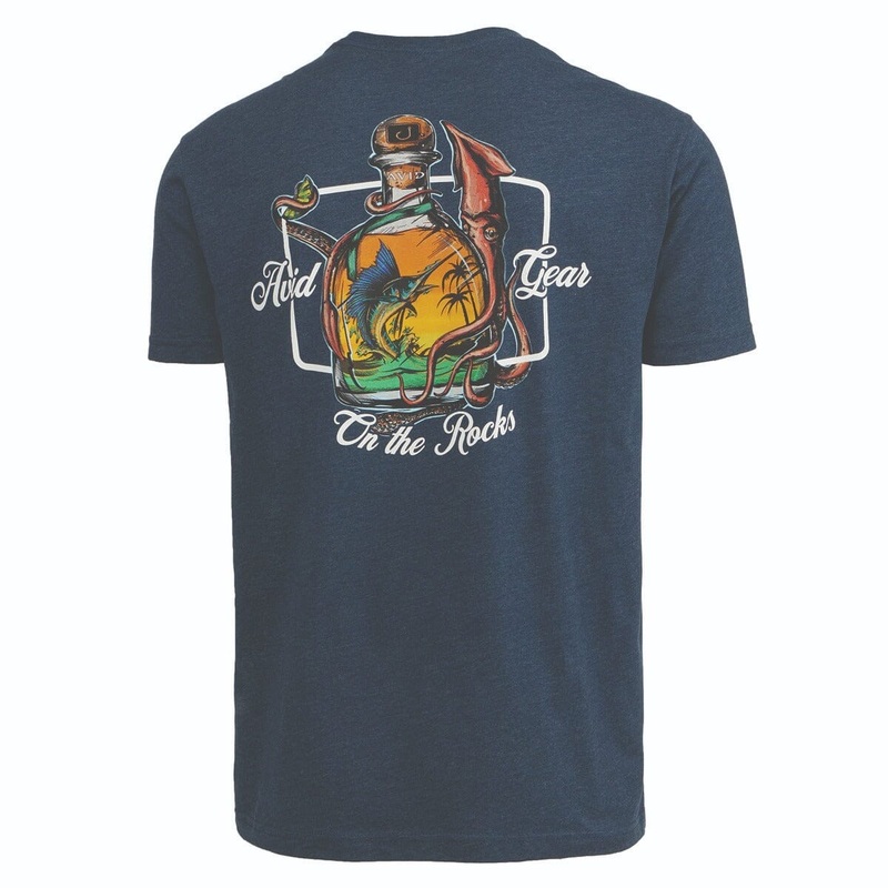 Avid Squid Row Short Sleeve T-Shirt Navy Heather Small