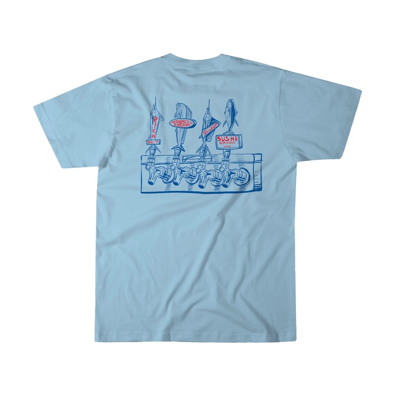 KSCOTT Tapped Short Sleeve Stone Wash Denim Small
