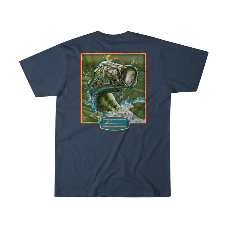 KSCOTT Vintage Bass Short Sleeve Tee Navy Small