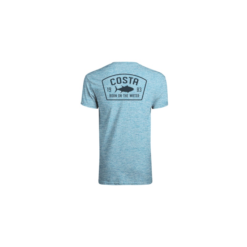 COSTA Tech Arco Short Sleeve Mahi Heather Royal Small