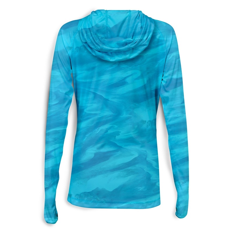 SCALES Bahamas Current Womens Hooded Performance Aqua Large