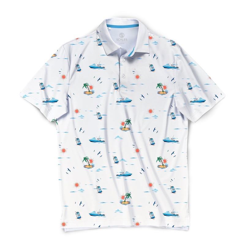 SCALES Booze Cruz Short Sleeve Polo Black Small
