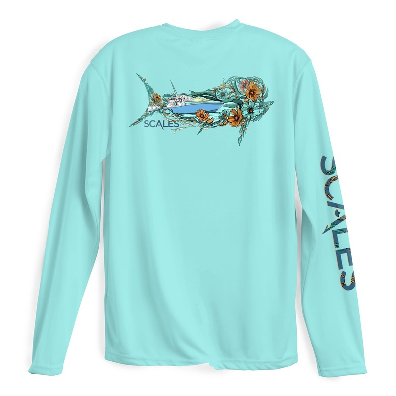 SCALES Dorodo Long Sleeve Performance Shirt Seafoam Small