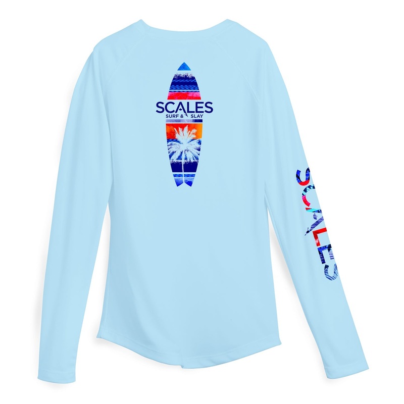 SCALES Epic Trip Womens Long Sleeve Performance Light Blue Small