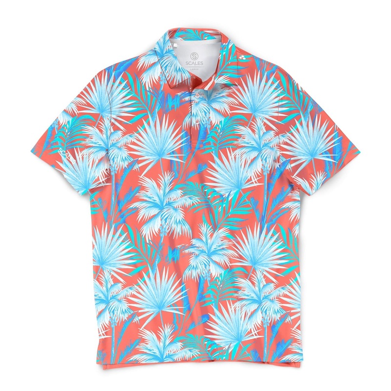 SCALES Palm City Short Sleeve Polo Black Small