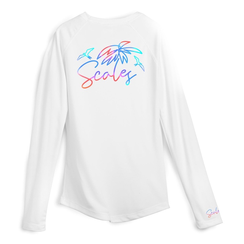 SCALES Salt Scales Womens Long Sleeve Performance Light Blue Small