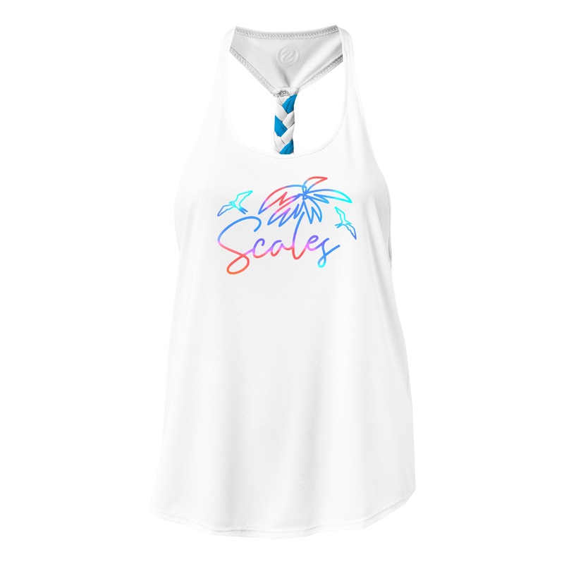 SCALES Salt Scales Womens Performance Tank Light Blue Small