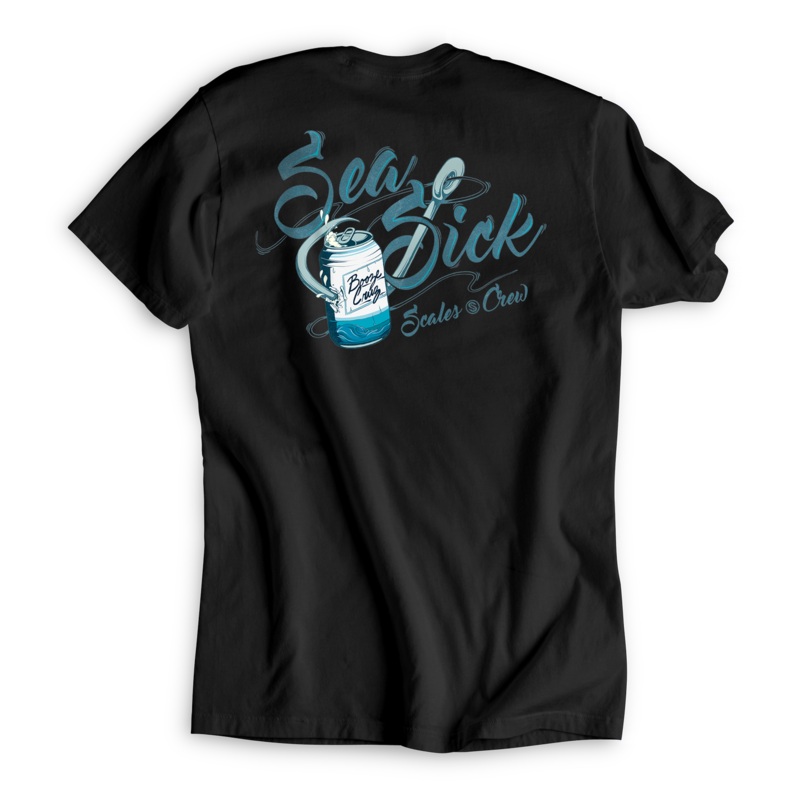SCALES Sea Sick Short Sleeve Premium Short Sleeve Tee Black Small