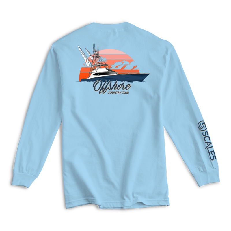 SCALES Sporty Club Premium Long Sleeve Tee Powder Blue Small
