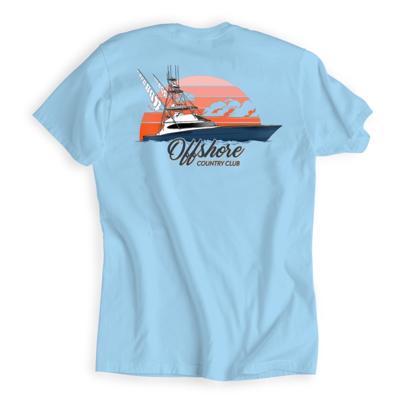 SCALES Sporty Club Premium Short Sleeve Tee Powder Blue Small