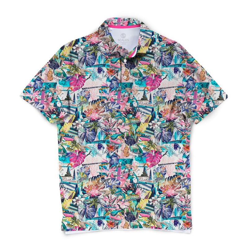 SCALES Tourist Peak Short Sleeve Polo White Small