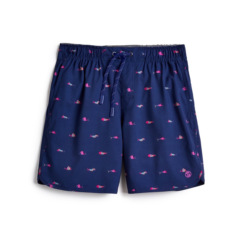 SCALES Trippy Fish Captain Snacks Volleys Navy Small