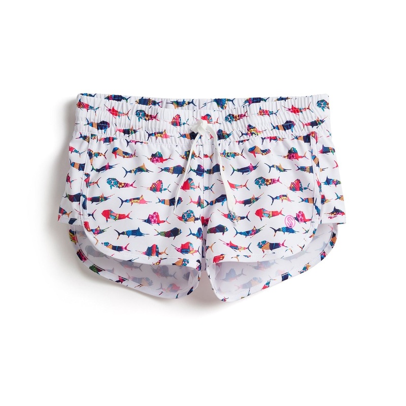 SCALES Trippy Fish Womens Boardshort Navy XSmall