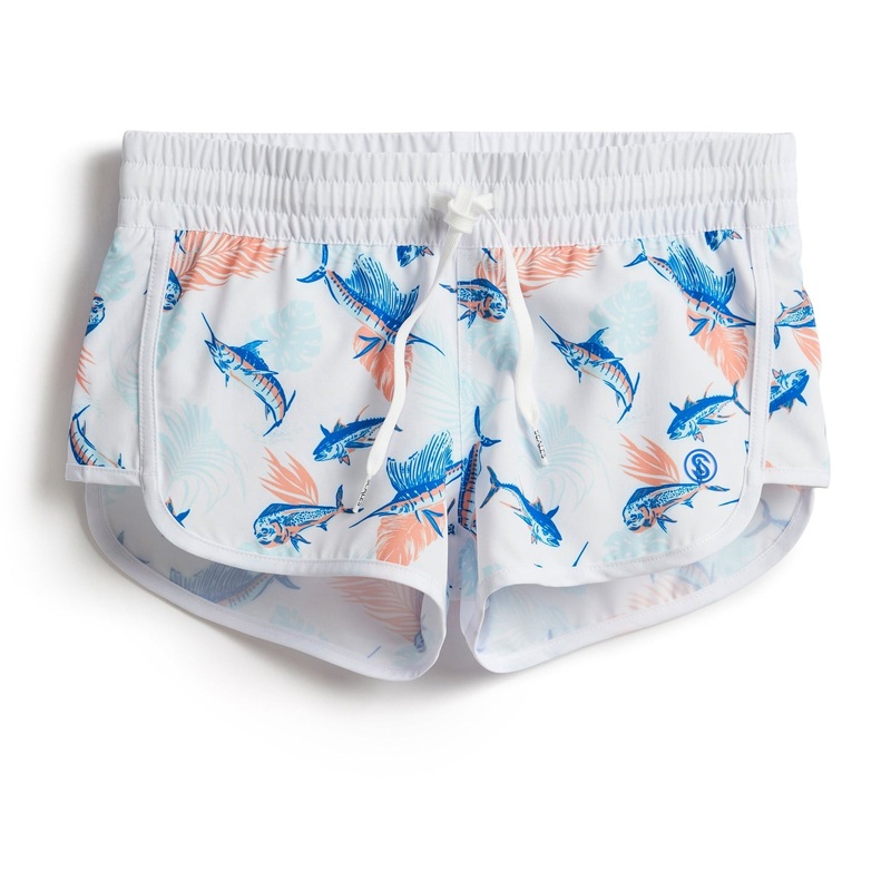 SCALES Tropical Slam Womens Boardshorts Aqua XSmall