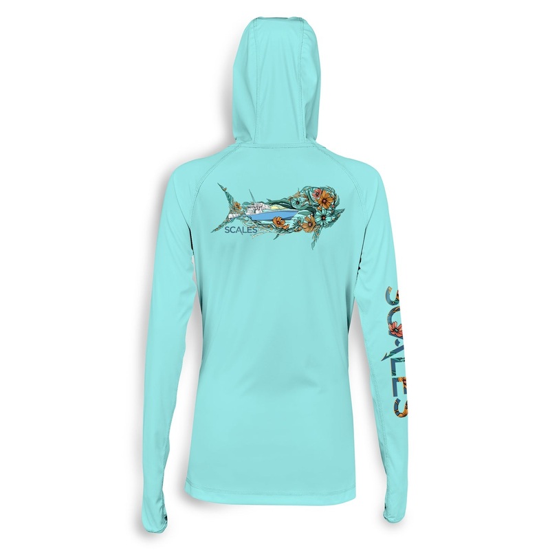 SCALES Women's Dorado Hooded Performance Shirt Seafoam Small