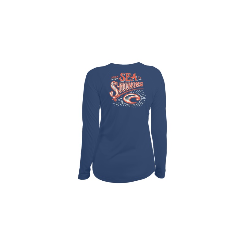 COSTA Tech Freedom Sea Womens Long Sleeve Navy Small