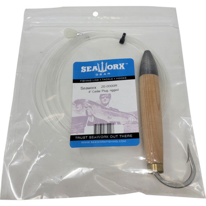 SEAWORX Cedar Plug Rigged 4"