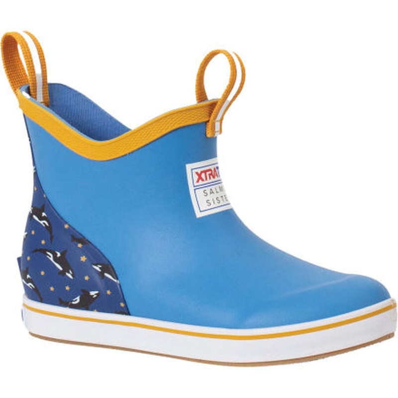 XTRATUF Kids Salmon Sisters Ankle Deck Boot Blue 1