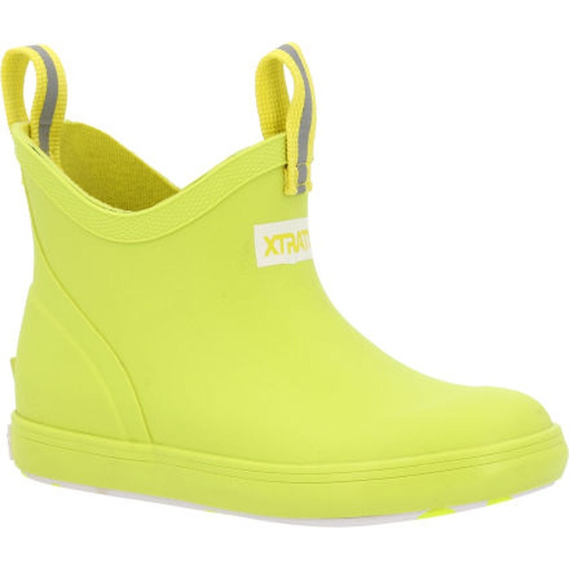 XTRATUF Little Kids Ankle Deck Boot Medium Neon Yellow 7