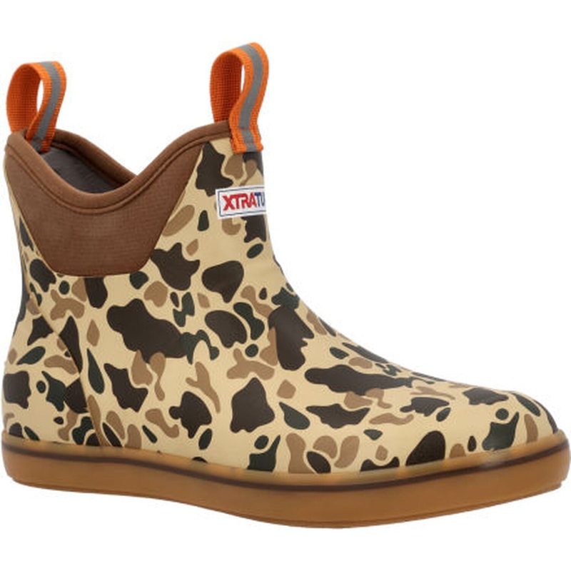 XTRATUF Men's 6" Duck Camo Ankle Deck Boot Duck Camo/Tan 7