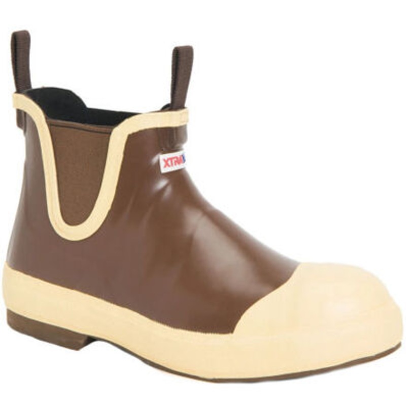 XTRATUF Men's Steel Toe 6" Legacy Ankle Deck Boot Brown 7