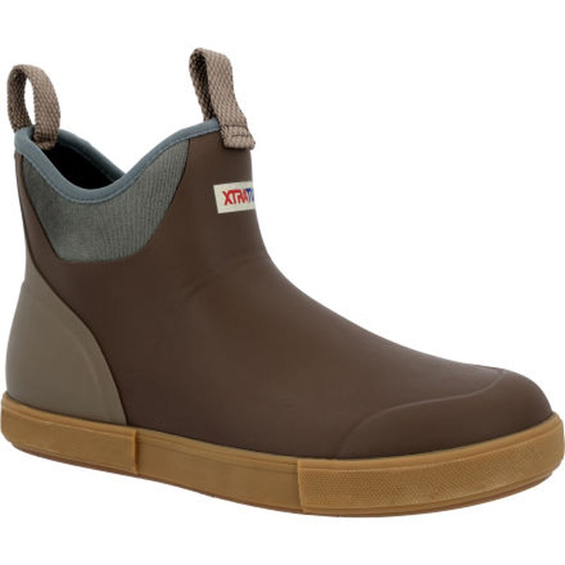 XTRATUF Men's Vintage 6" Ankle Deck Boot Brown 7