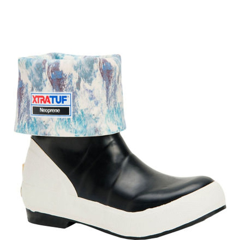 XTRATUF Women's 12" Legacy Boot Black/White 6