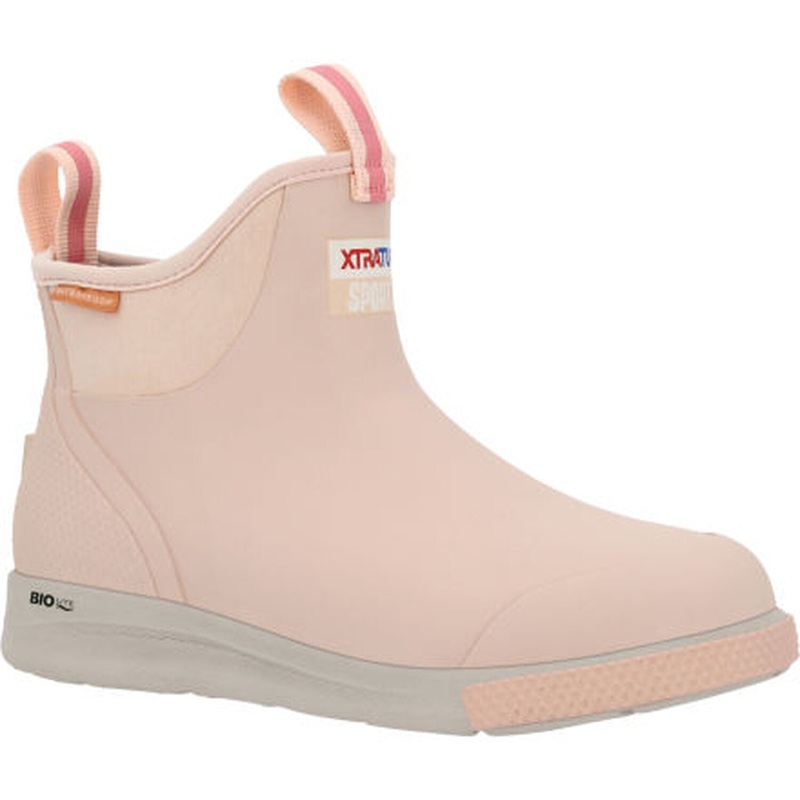 XTRATUF Women's 6" Ankle Deck Boot Sport Blush Peach 5