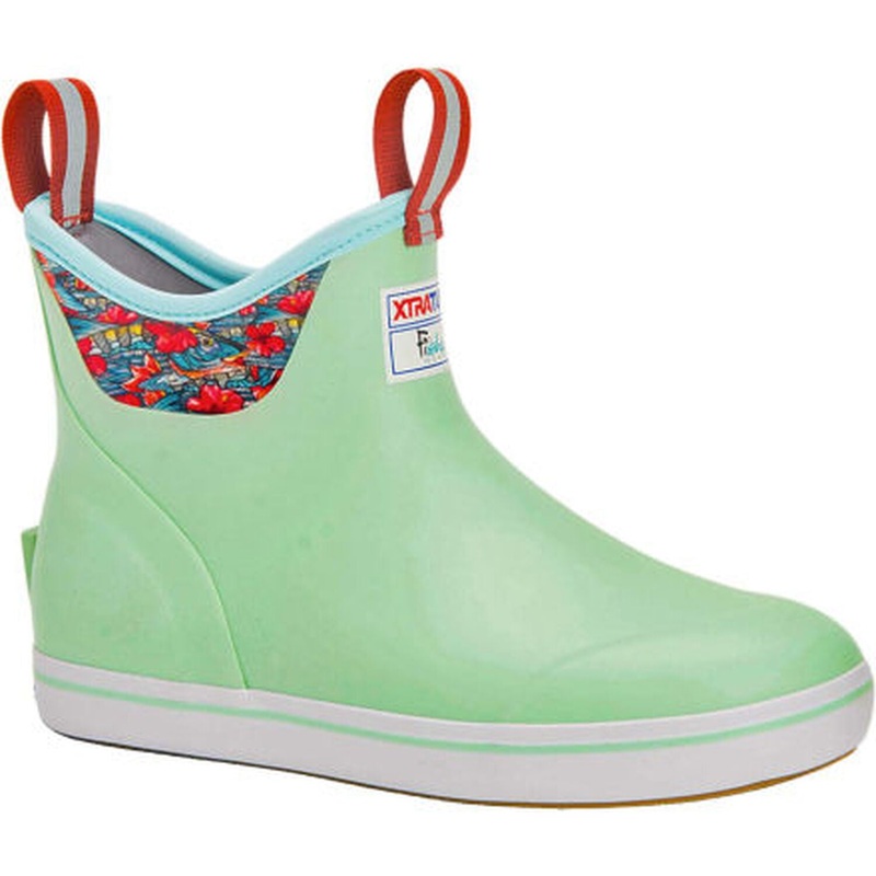 XTRATUF Women's Fishe Wear 6" Ankle Deck Boot Green 5