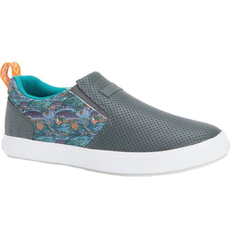 XTRATUF Women's Fishe Wear Leather Sharkbyte Deck Shoe Grey 6