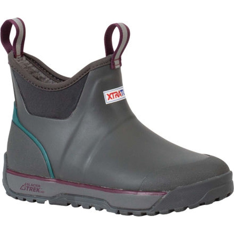 XTRATUF Women's Ice Fleece Lined Ankle Deck Boot Grey 5
