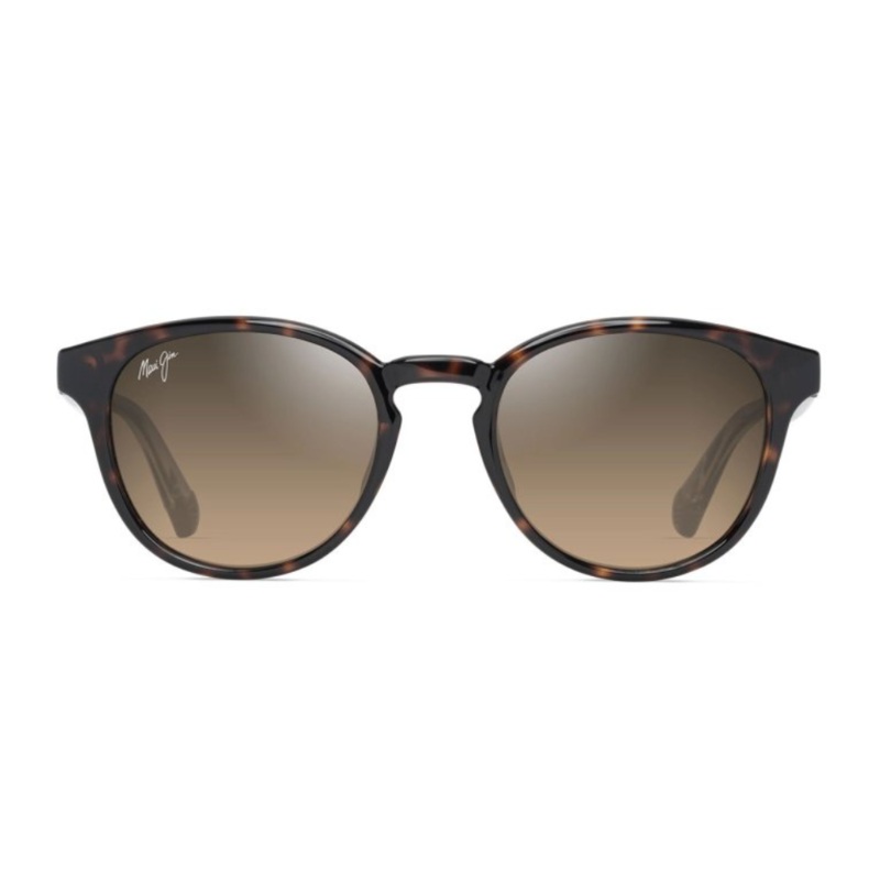 MAUI JIM Hiehie Polarized Classic Sunglasses HCL Bronze- Shiny Dark Havana with Trans Yellow Frame