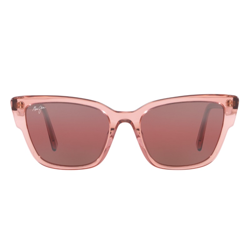 MAUI JIM Kou Polarized Cat Eye Sunglasses Maui Rose- Translucent Pink Frame