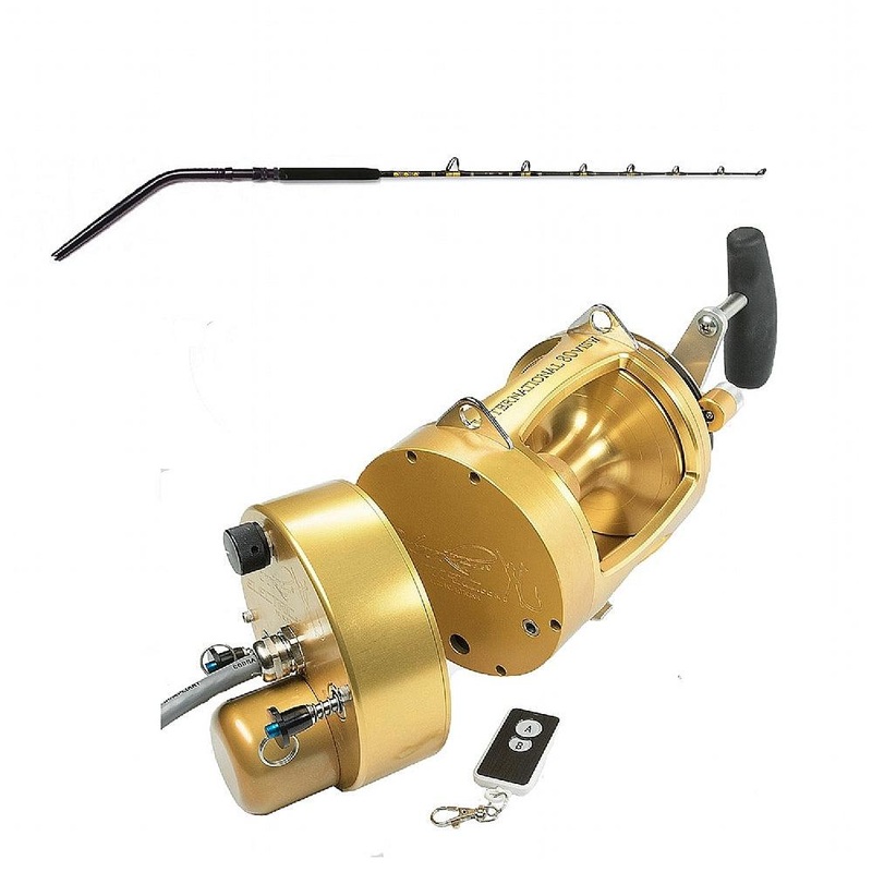 PENN INTL VI Hooker 80 VISW Detachable Gold w/ Braid & RZ 60-130 or SW 80-100 CHAOS SW 80-100 Full Curve Butt 6FT Gold 80# White Sufix Performance Braid