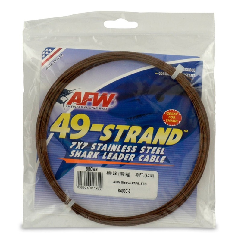 AFW Stainless Steel 49 Strand Cable 30ft Camo 90lb