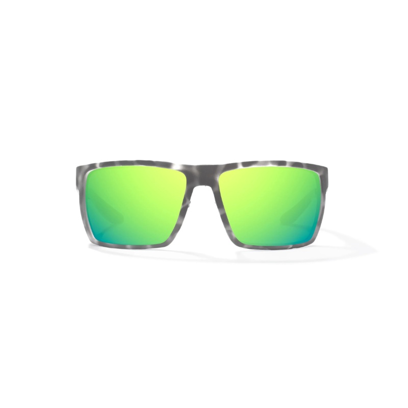 BAJIO Stiltsville Sunglasses Green Mirror Lens/ Gray Rock Matte Frame