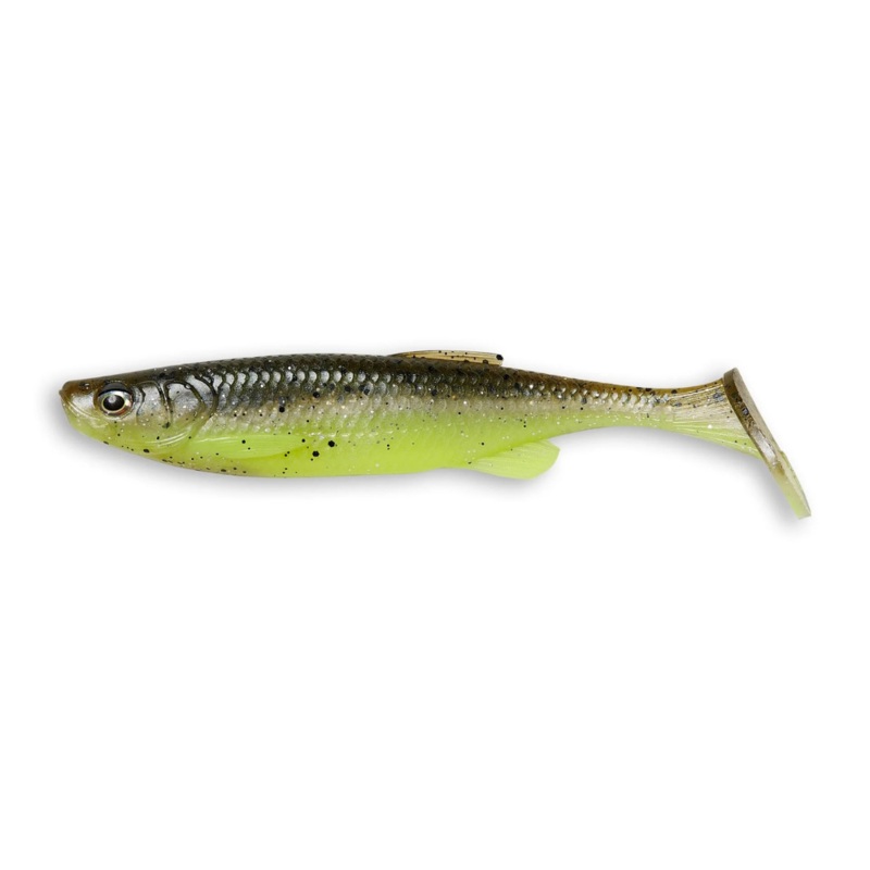 SAVAGE GEAR Fat T-Tail Minnow Green Yellow Pearl 3"