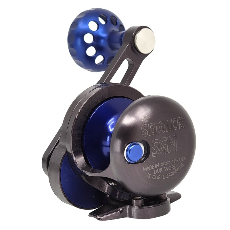 Seigler SGN Slow Pitch Jigging Reels Right Hand Blue/Gunmetal