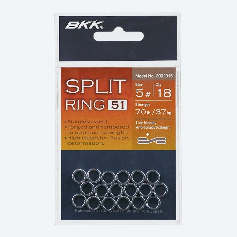 BKK Stainless Steel Split Rings #3 50lb 18-pack