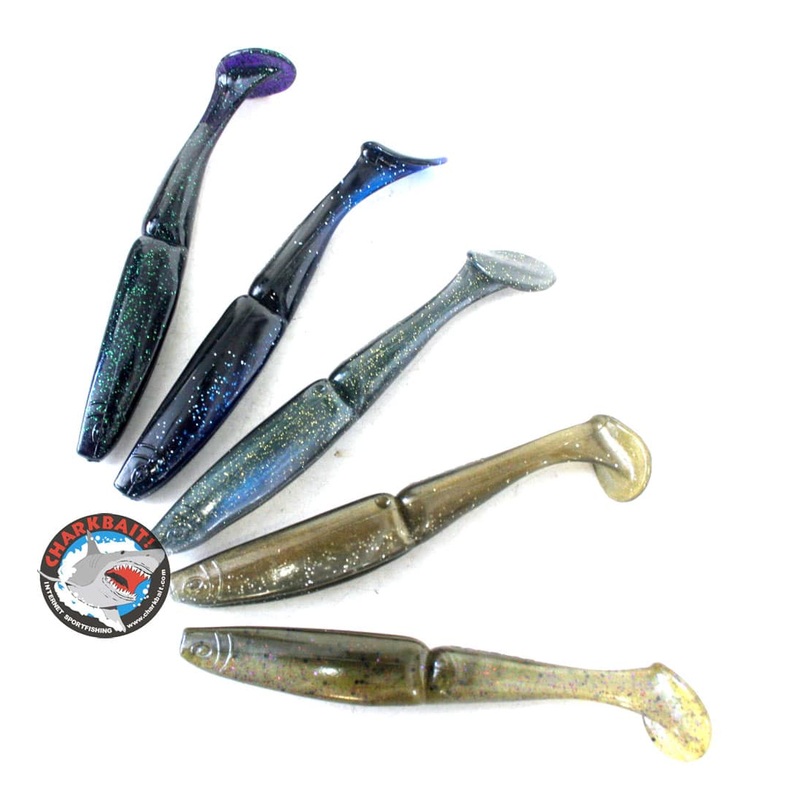 Gambler Big EZ 5" Swimbaits 5 Pack Ghost Shad