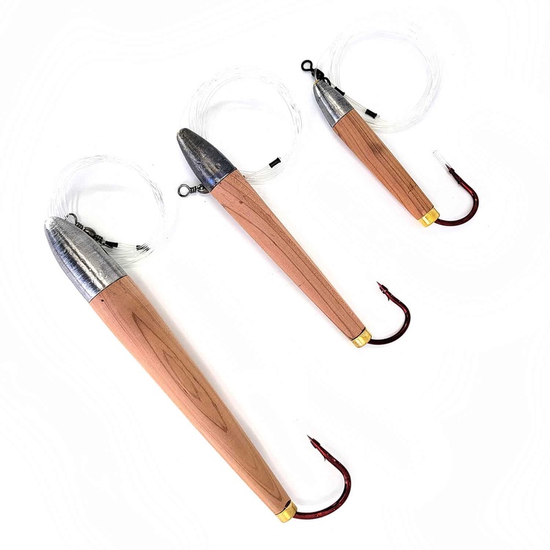 LM Cedar Plug Trolling Lures 4" Blue White