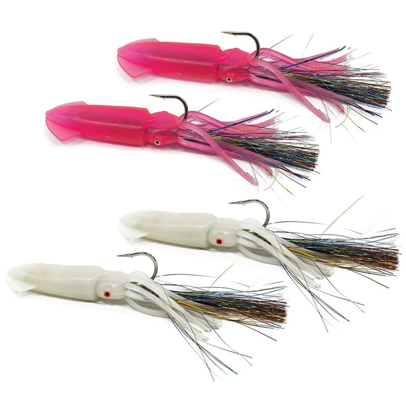 Ahi USA 7" Rock Cod Squid Rigs Glow