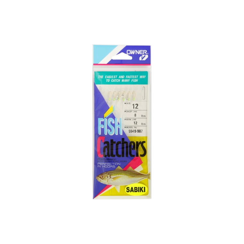 Owner White Hage Fish Skin Sabiki #12