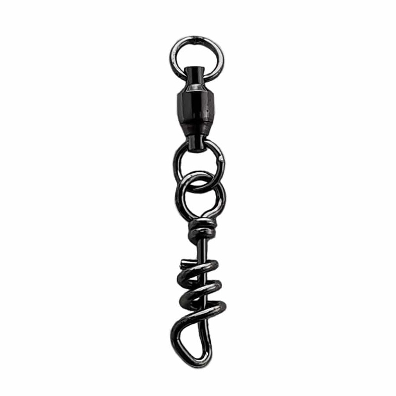 Quick Rig Corkscrew Snap Swivel 5pk 75lb