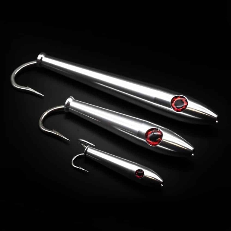 Red Eye Aluminum Tuna Stick Trolling Lures 2" .5oz w/Double Hook